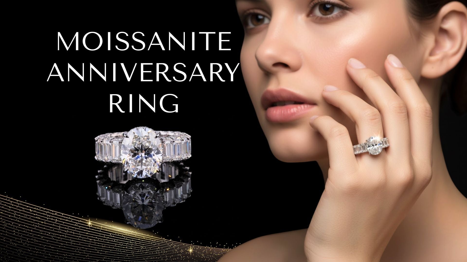 Moissanite Anniversary Ring