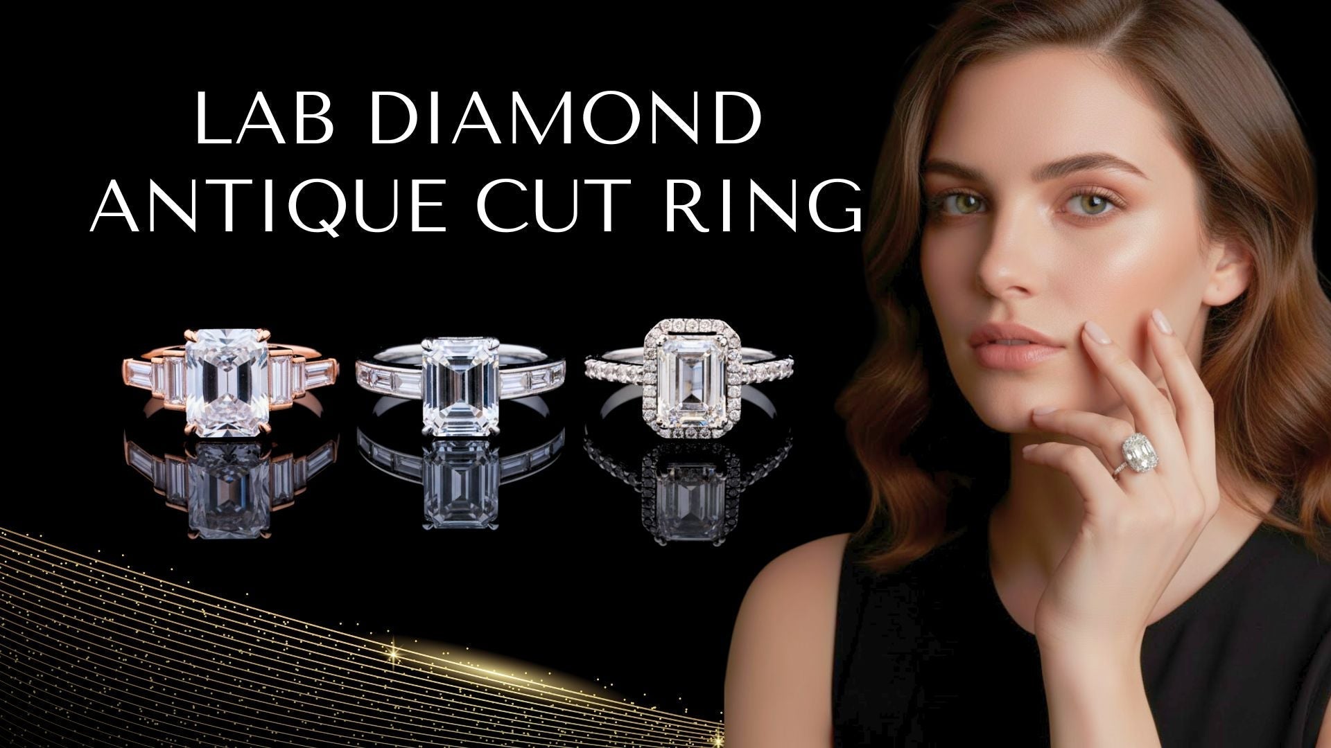 Lab Diamond Antique Cut Ring
