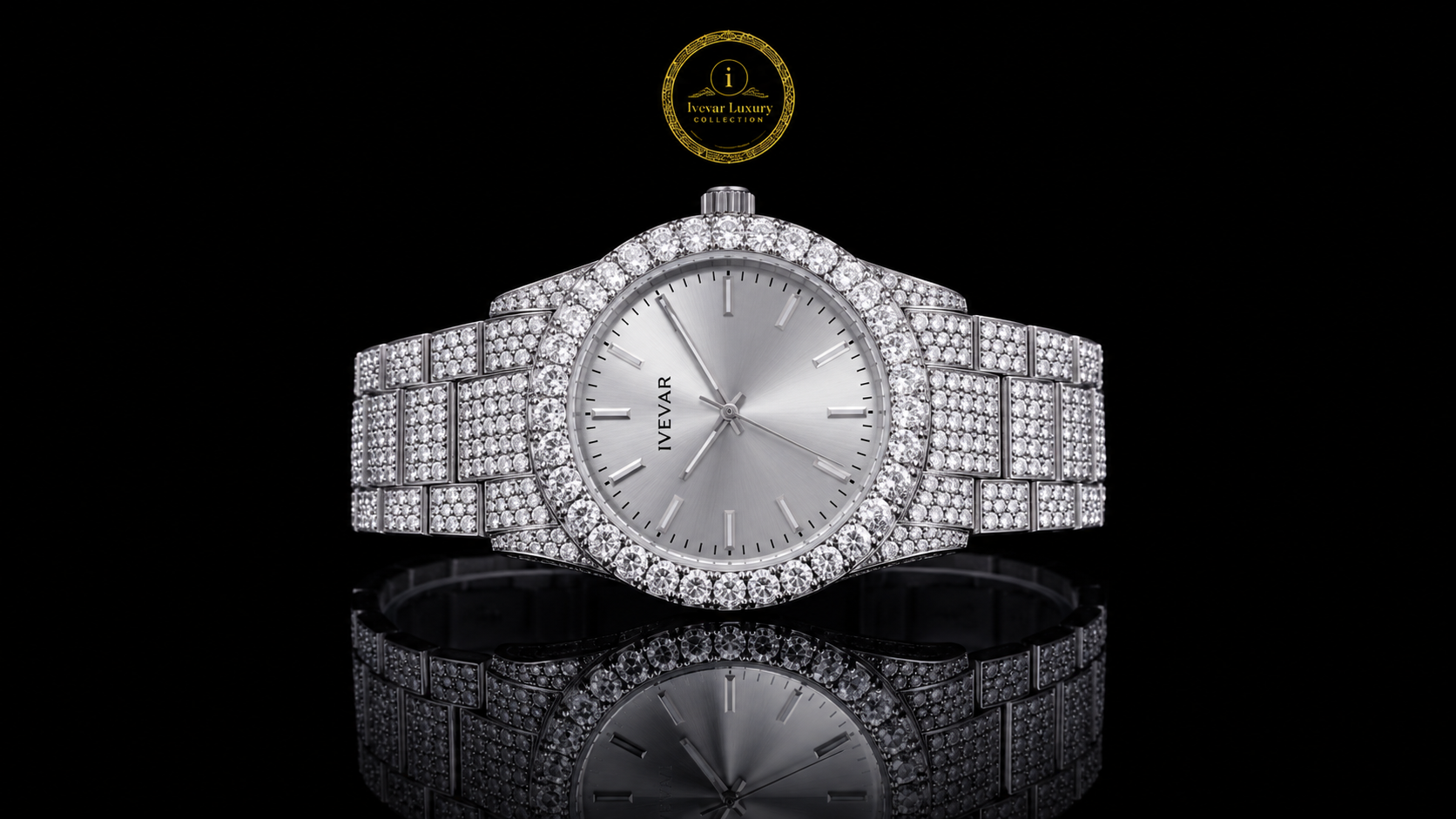 Iced out watch clean face