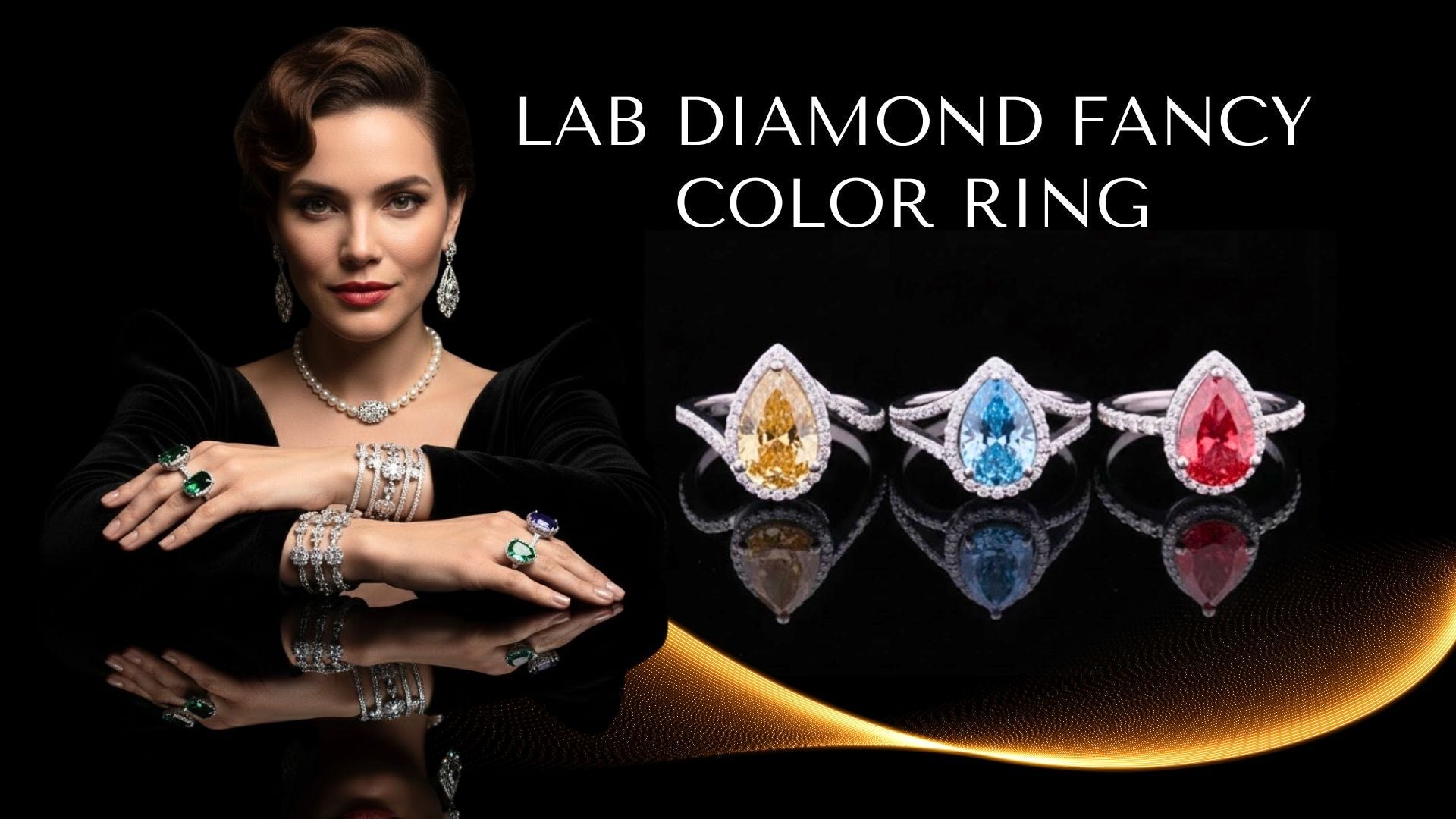 Lab Diamond Fancy Color Ring