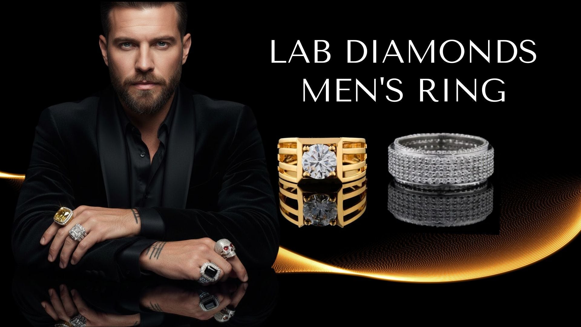 Lab Diamonds Men's Ring