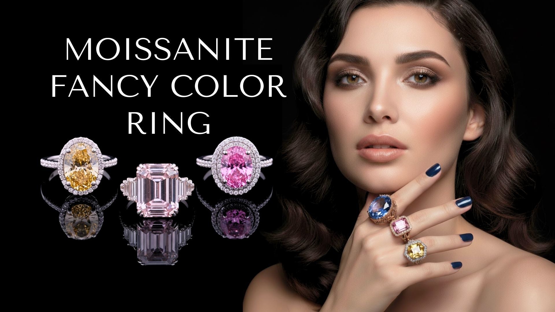 Moissanite Fancy Color Ring