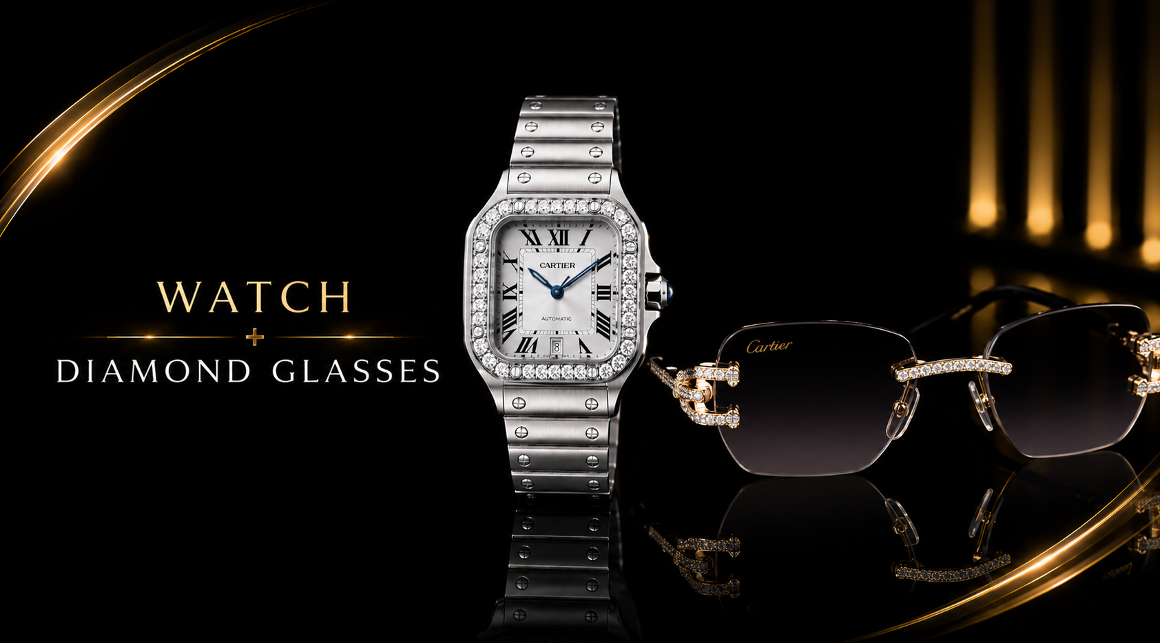 Watch + Diamond Glasses — $599