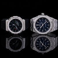 Elite Moissanite Diamond Watch Collection Royal Ice And Midnight Blue Edition
