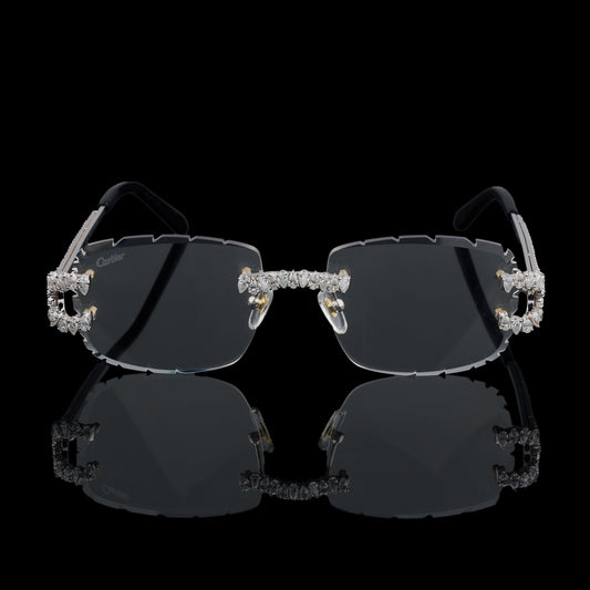 Black Moissanite Diamond Prestige Collection Luxury Diamond Watch And Designer Eyewear Set