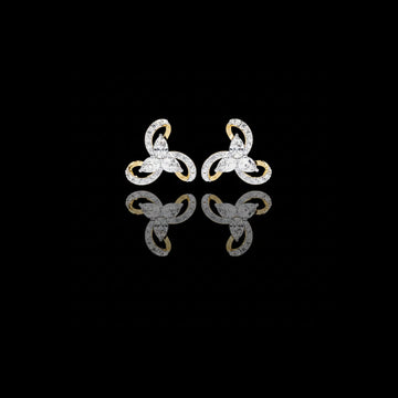 Exquisite Trinity Inspired Moissanite Diamond Stud Earrings with Pear and Round Cut Accents