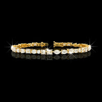 Ethical Elegance Moissanite Exquisite Tennis Bracelet with Mixed-Cut Sparkling Diamonds