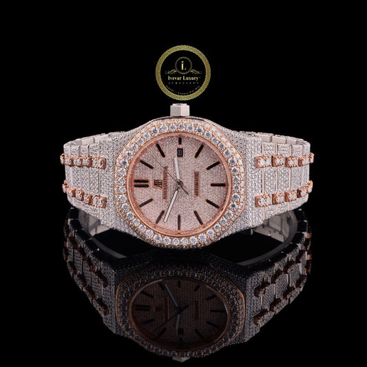 Ivevar's Fire D Color VVS1 Full Iced Out Diamond Watch