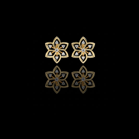 0.10 TCW Tiny Moissanite Diamond Round Cut Earring for Women Sleek & Lightweight for Pierced Ears