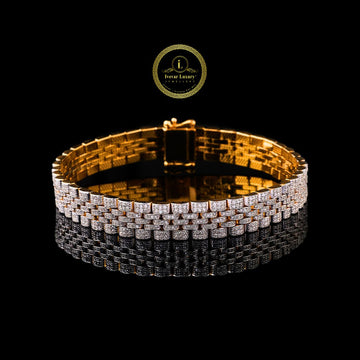 Multi Row Round Cut Moissanite Diamond Tennis Bracelet