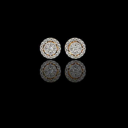 0.88 CT Affordable Luxury Moissanite Round Cut Diamond Stud Earring Tiny but Brilliant for Daily Wear
