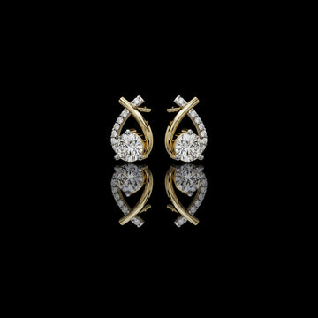 1.18 CT Luxury Teardrop Inspired Moissanite Earrings Featuring Round Cut Center Stones and Pave Accents
