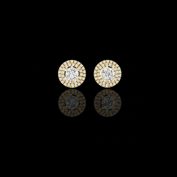 2.50 CT Luxury Moissanite Round Cut Diamond Halo Stud Earrings For Her