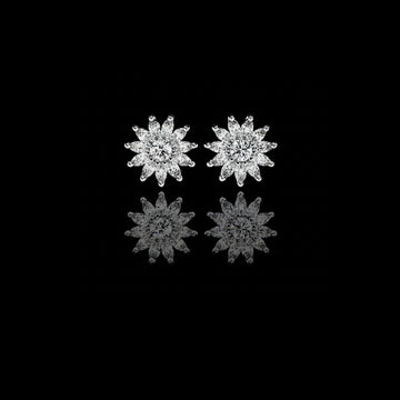0.99 CT Tiny Moissanite Round Cut Diamond Earrings for Sensitive Ears Hypoallergenic & Nickel Free
