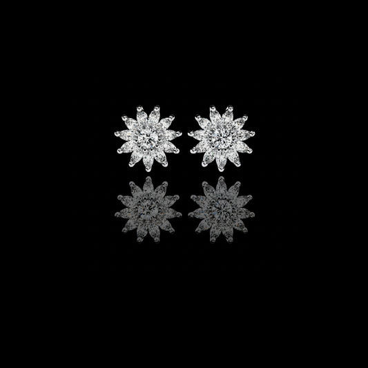 0.99 CT Tiny Moissanite Round Cut Diamond Earrings for Sensitive Ears Hypoallergenic & Nickel Free