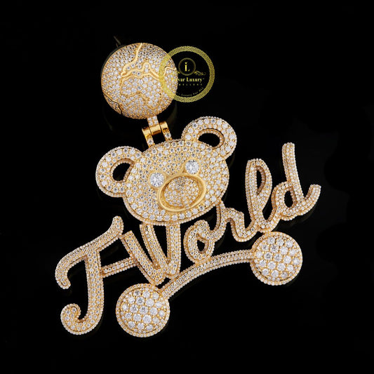Cute Teddy Style Moissonite Diamond pendent By Ivevar.