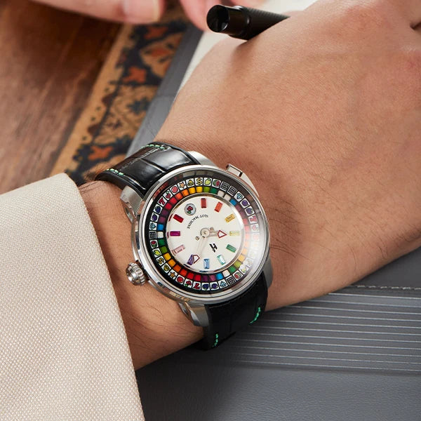 Casino Series Silver Slots Machine Limited Edition Automatic Watch