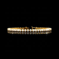 3 MM Classic Tennis Bracelet with Sparkling Round Cut Moissanite Diamond Timeless Elegant Jewelry