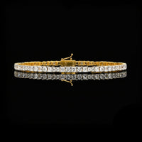 6 TCW Exquisite Personalized Moissanite Diamond Bracelet with Brilliant Princes Cut Diamonds in Classic Prong Setting By Ivevar