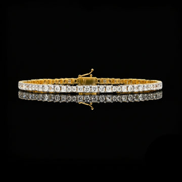 6 TCW Exquisite Personalized Moissanite Diamond Bracelet with Brilliant Princes Cut Diamonds in Classic Prong Setting By Ivevar