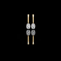 Oval Cut Moissanite Diamond Solitaire Drop Hoop Earrings in Gold
