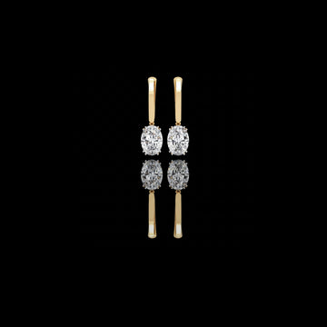 1.62 TCW Best Moissanite Oval Cut Diamond Earring For Perfect Anniversary, Birthday & Bridal Gift