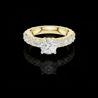 Round Cut Solitaire Lab Grown Diamond Engagement Ring