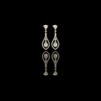 0.36 CT Starbound Teardrop Moissanite Diamond Chandelier Drop Earrings For Quiet Days