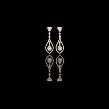 0.36 CT Starbound Teardrop Moissanite Diamond Chandelier Drop Earrings For Quiet Days