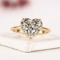 Heart Cut Lab Grown Diamond Triple Halo Engagement Ring