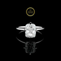 Radiant Cut Moissanite Diamond Solitaire Delicate Ring