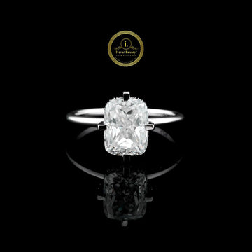 Radiant Cut Moissanite Diamond Solitaire Delicate Ring