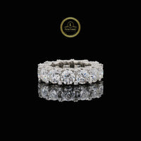 Full Eternity Band with Round Brilliant Moissanite Diamonds
