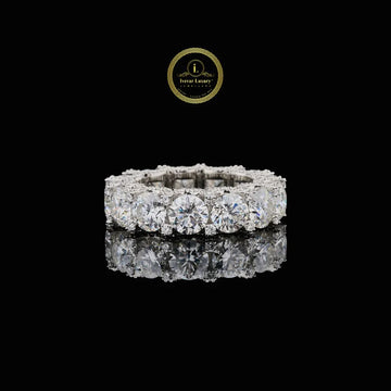Full Eternity Band with Round Brilliant Moissanite Diamonds