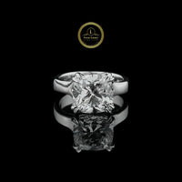 Cushion Cut Moissanite Diamond Solitaire Engagement Ring
