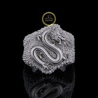 Luxury Dragon Statement Ring with Lab Grown Diamond By Ivevar