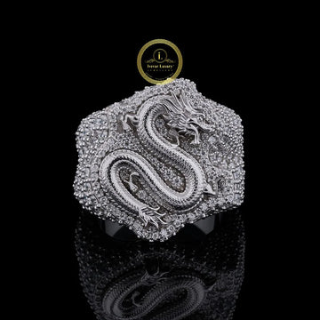 Luxury Dragon Statement Ring with Lab Grown Diamond By Ivevar