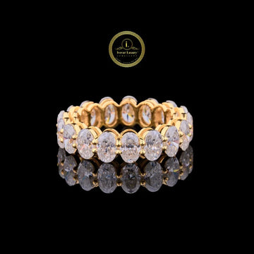 Oval Cut Lab Grown Diamond Full Eternity Wedding Band