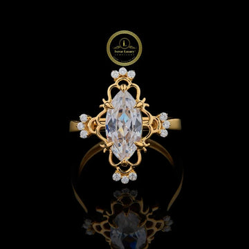 Vintage Inspired Moissanite Diamond Engagement Ring