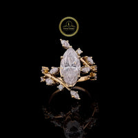 Marquise Lab Grown Diamond Floral Cluster Statement Ring