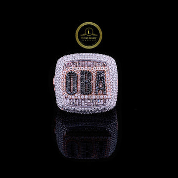 OBA Royal Heritage Ring Crafted in White and Rose Gold with Diamonds