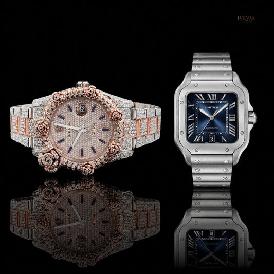 Exclusive Diamond Watch Duo – Two Tone And Stainless Steel Watch Men's Collection