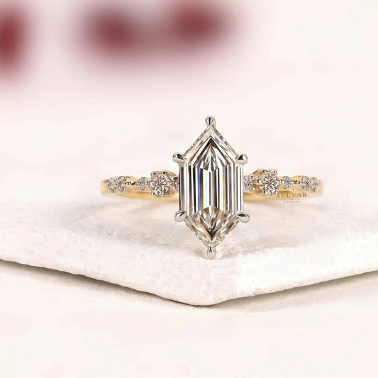 Dutch Marquise Solitaire with Accent Lab Diamond Ring