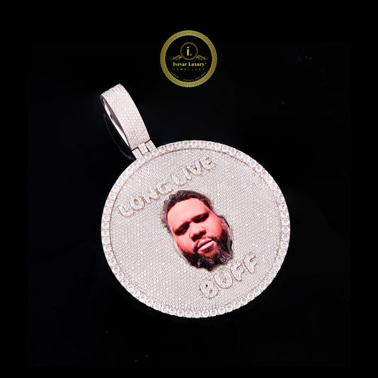 The Buff Legacy Custom Photo Memorial Lab Diamond Iced-Out 3D Medallion Pendant