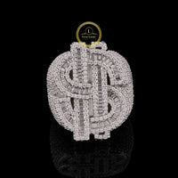 Fully Iced Dollar Sign Lab Grown Diamond Ring by Ivevar