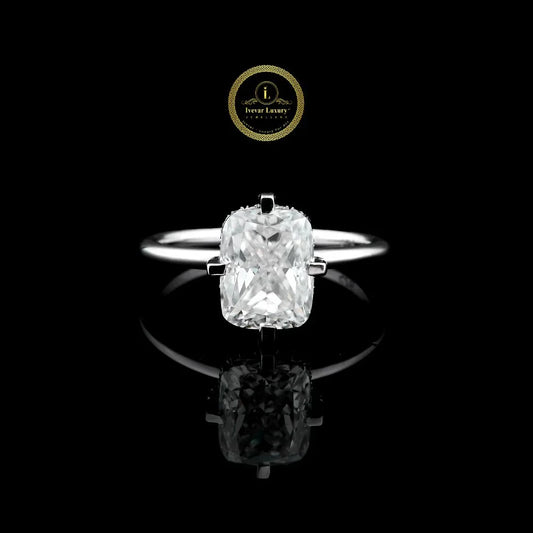Radiant Cut Lab Diamond Solitaire Delicate Ring