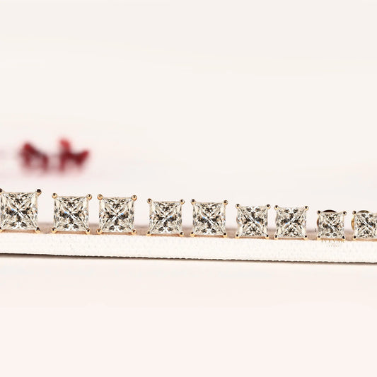 Princess Cut Moissanite Diamond Stud Earrings For Her