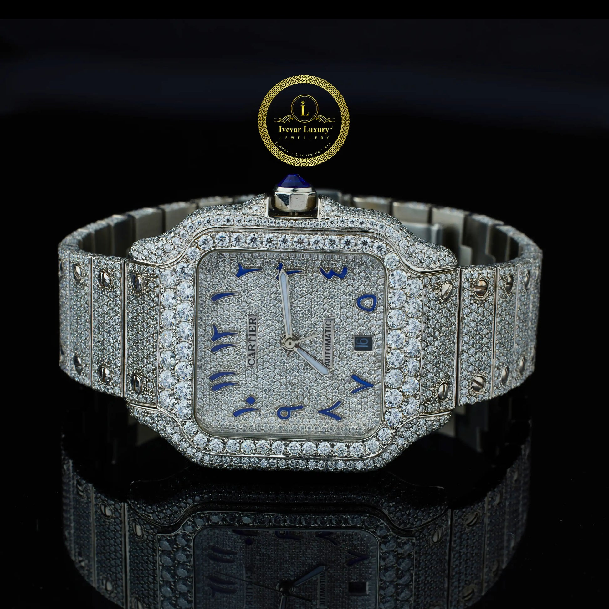 Luxury diamond-encrusted watch