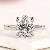 Oval Cut Lab Grown Diamond Solitaire Engagement Ring