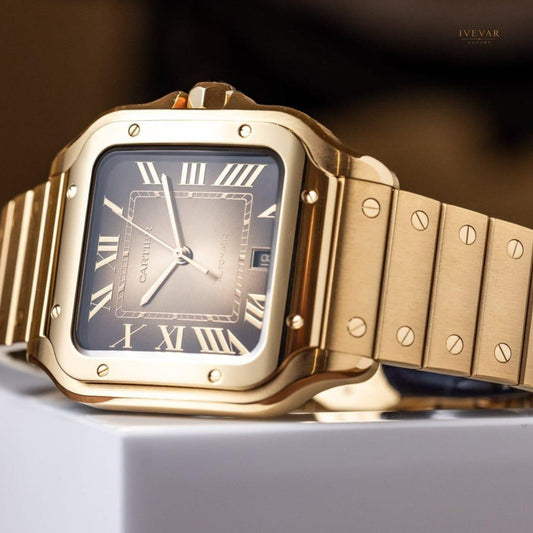Luxury Half Iced-Out White Watch & Gold Square Dial Watch – Premium Dual Timepiece Collection